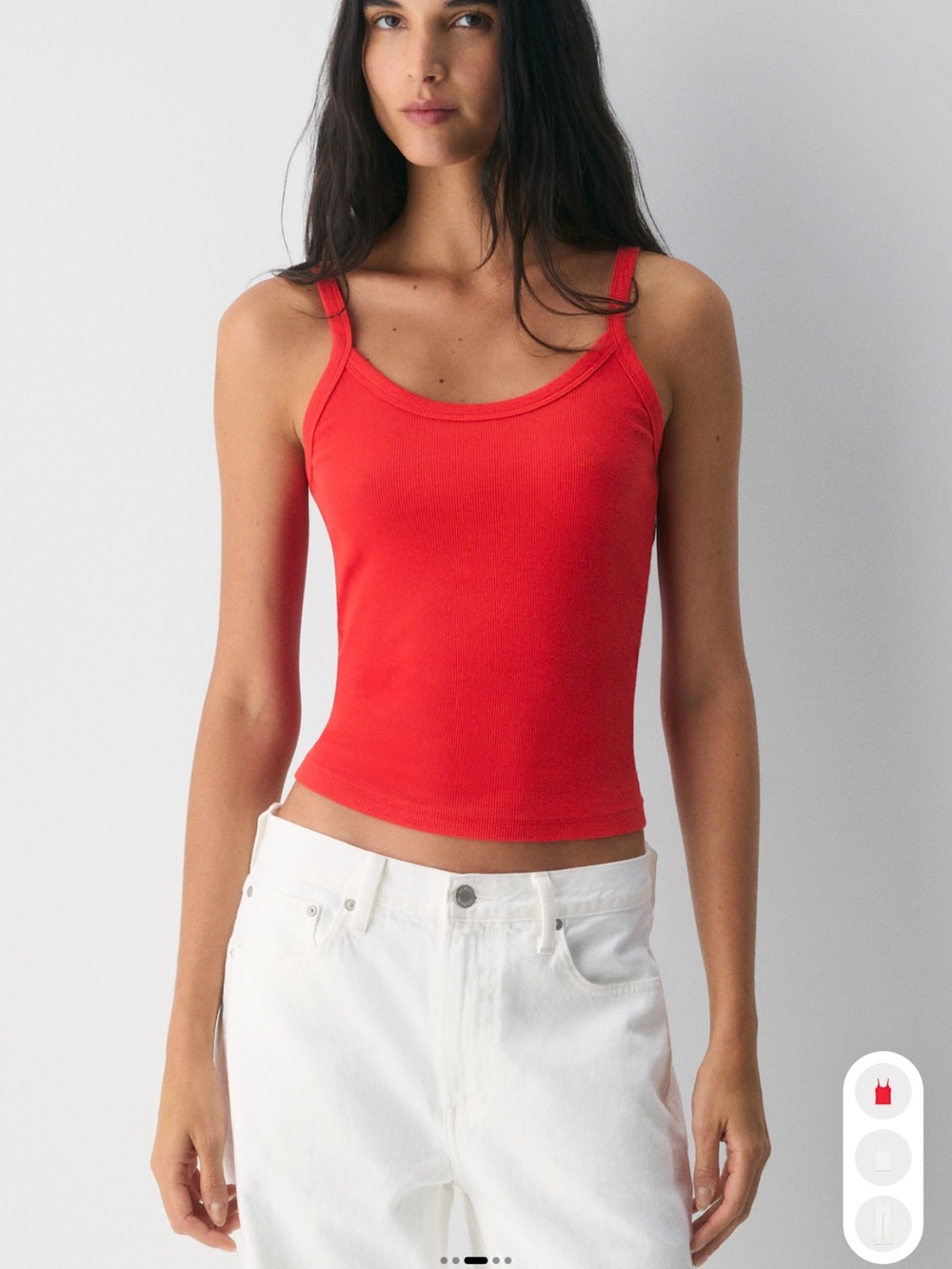 Rib Spectrum Cami Tank - Flashing Red